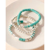 Rubber Disc Beads Bracelet Set