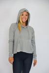 Waffle hoodie -grey