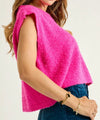 Hot pink sleeveless sweater vest