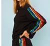 Rainbow Sequin trimmed Terry sweatshirt