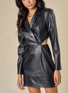 Cut Out Leather Dress