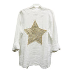 Star Linen Cardigan